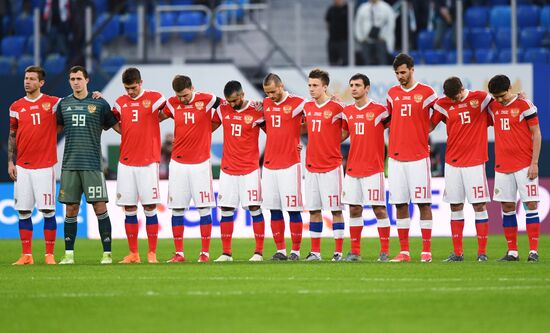 Football. Friendly match. Russia vs. France