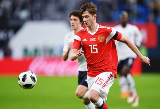 Football. Friendly match. Russia vs. France