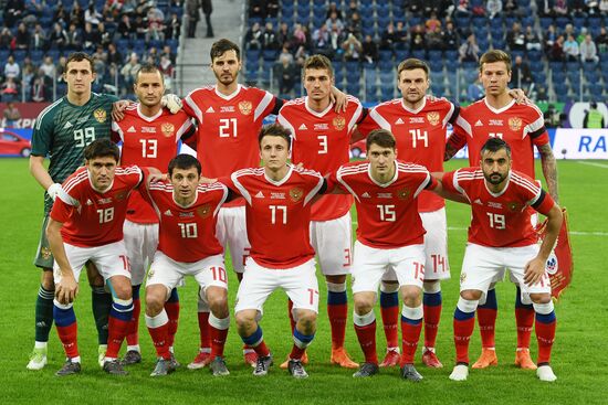 Football. Friendly match. Russia vs. France
