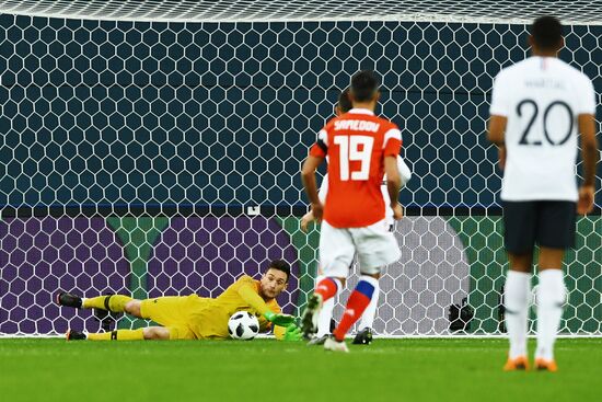 Football. Friendly match. Russia vs. France