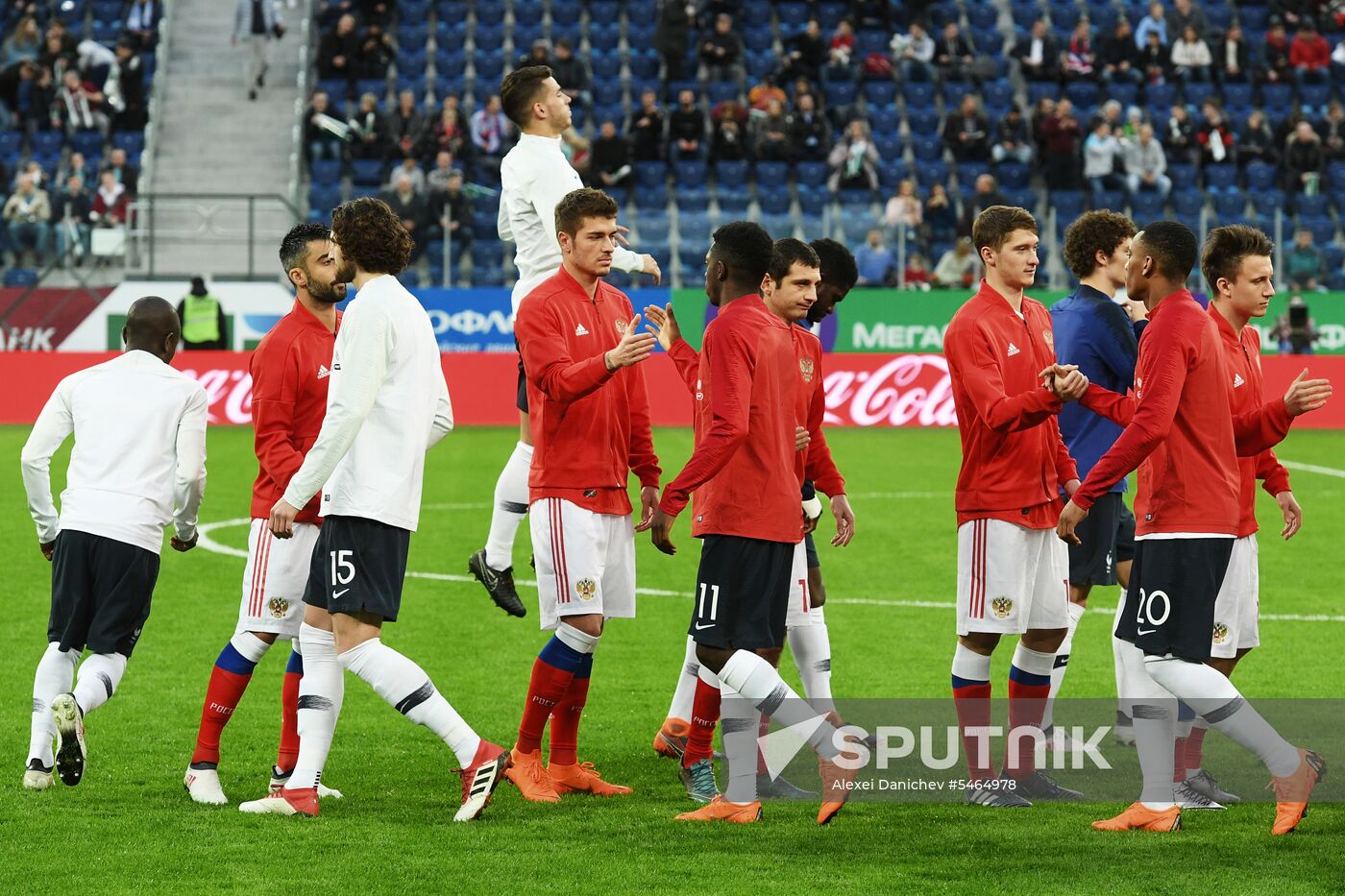 Football. Friendly match. Russia vs. France