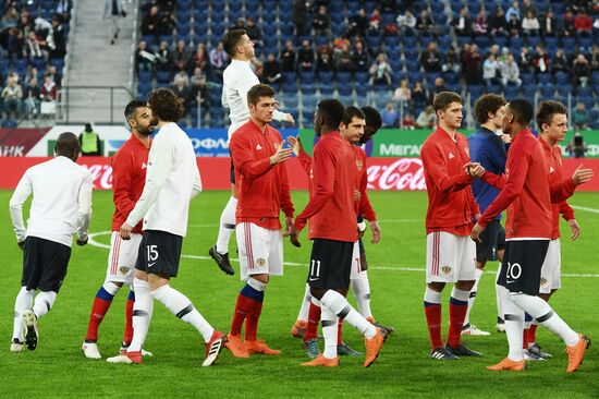 Football. Friendly match. Russia vs. France