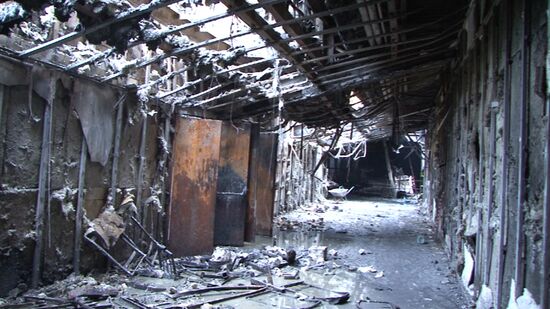 Russia's Investigative Committee's task force at the site of Zimnyaya Vishnya mall fire