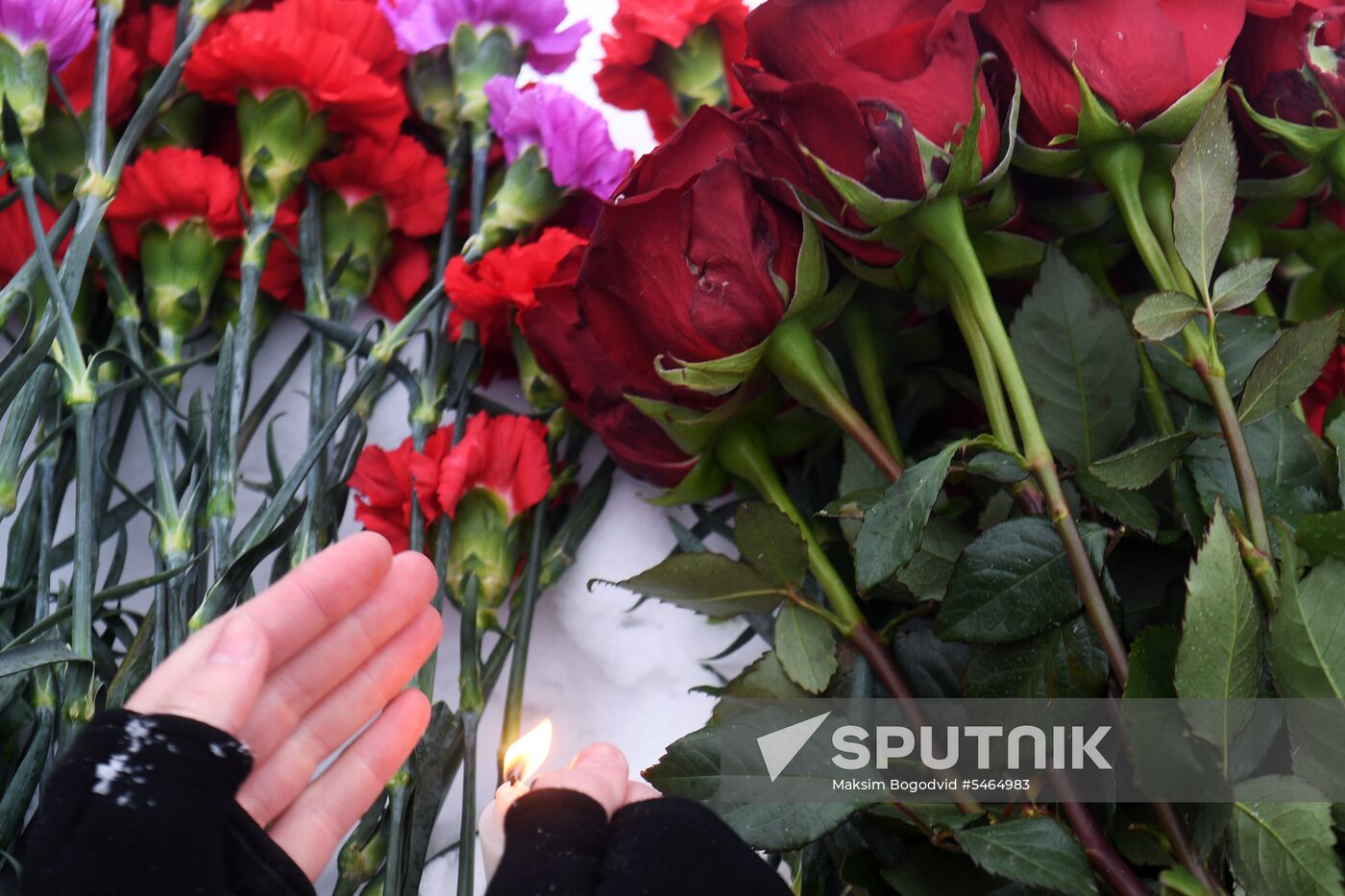 Events in memory of those killed in Zimnyaya Vishnya shopping mall fire
