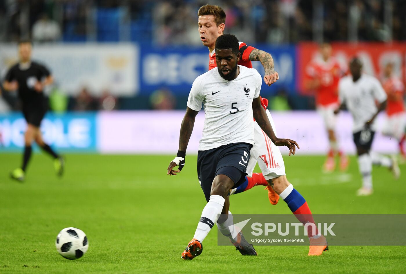 Football. Friendly match. Russia vs. France