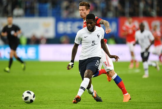 Football. Friendly match. Russia vs. France