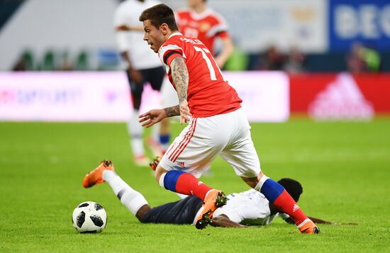 Football. Friendly match. Russia vs. France