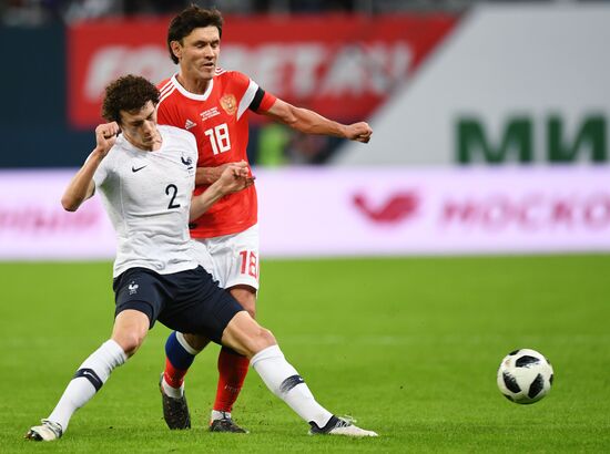 Football. Friendly match. Russia vs. France
