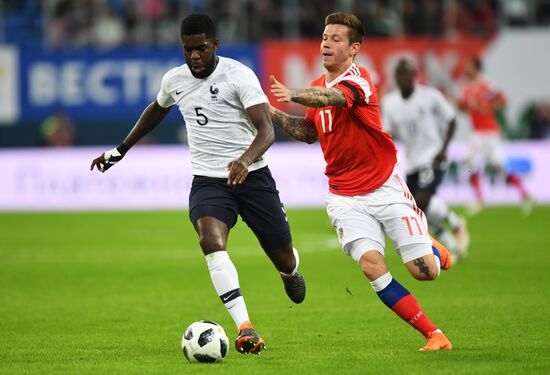 Football. Friendly match. Russia vs. France
