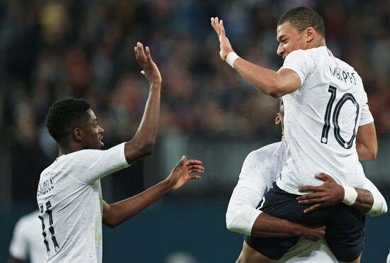Football. Friendly match. Russia vs. France