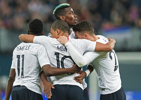 Football. Friendly match. Russia vs. France