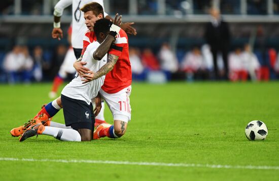 Football. Friendly match. Russia vs. France