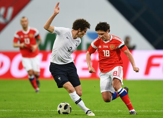 Football. Friendly match. Russia vs. France