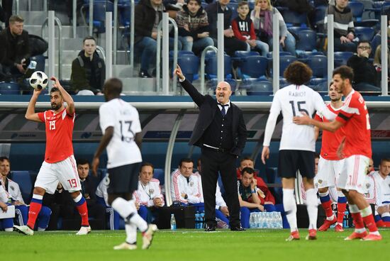Football. Friendly match. Russia vs. France