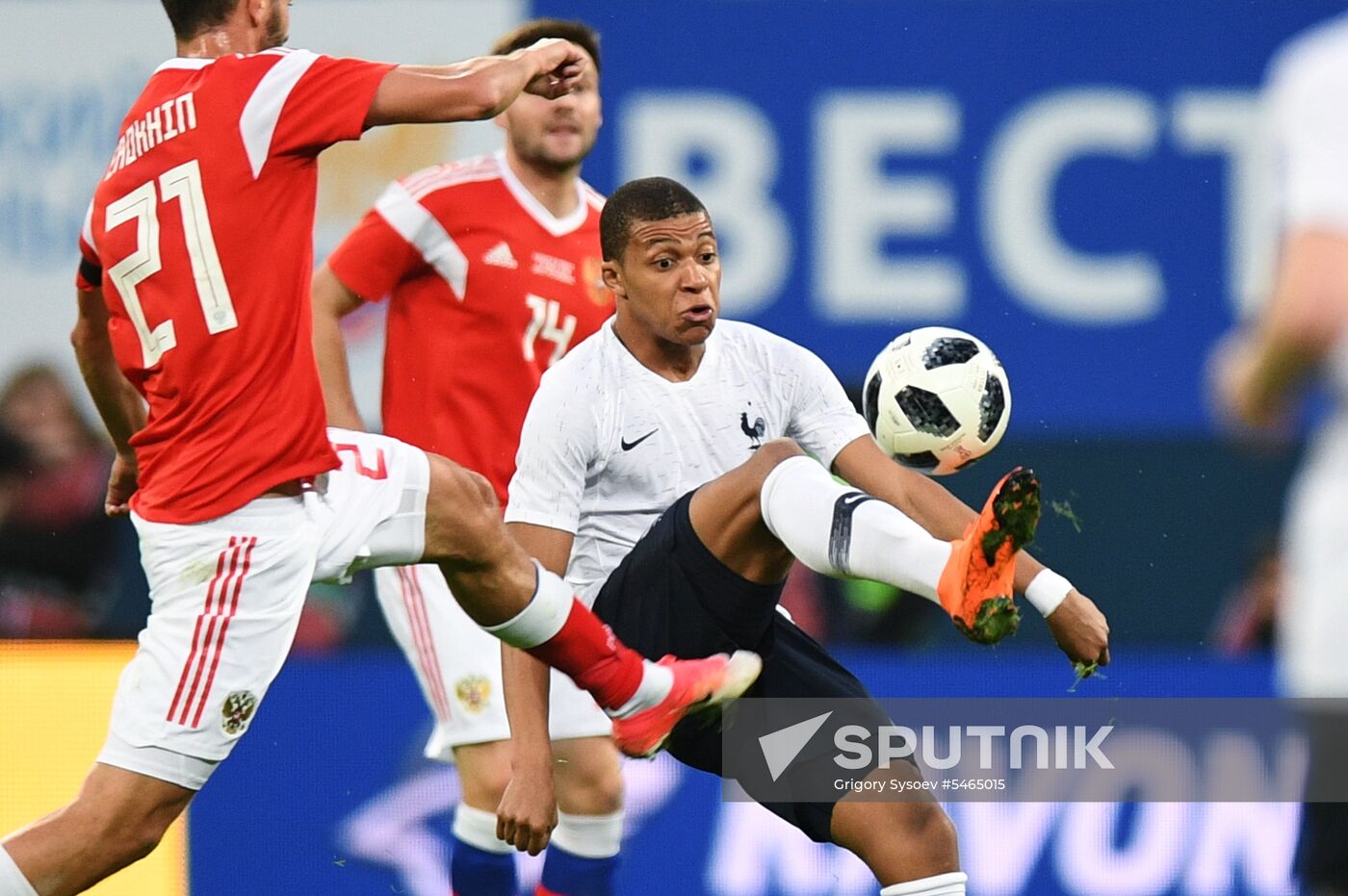 Football. Friendly match. Russia vs. France