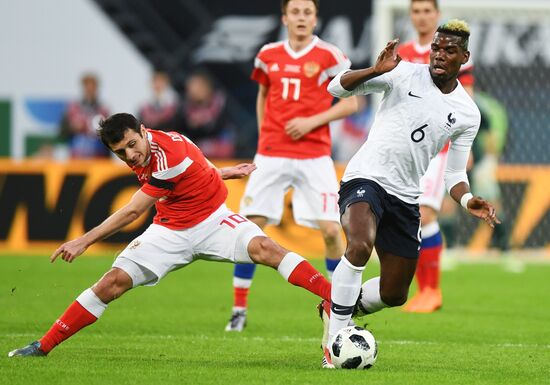 Football. Friendly match. Russia vs. France