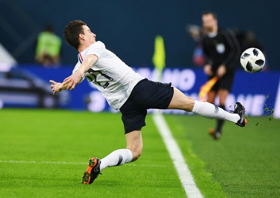 Football. Friendly match. Russia vs. France