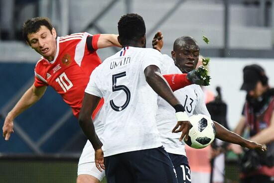 Football. Friendly match. Russia vs. France