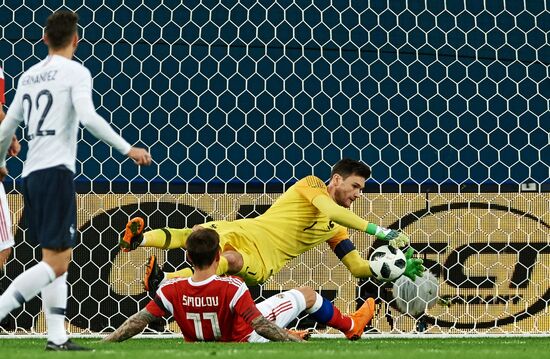 Football. Friendly match. Russia vs. France