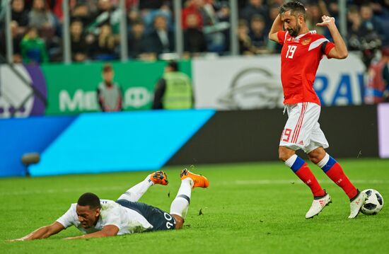 Football. Friendly match. Russia vs. France