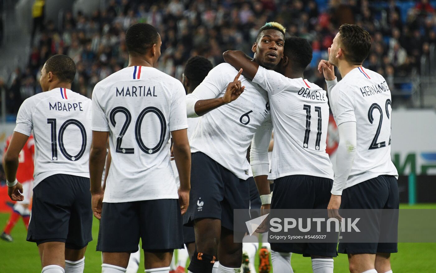 Football. Friendly match. Russia vs. France