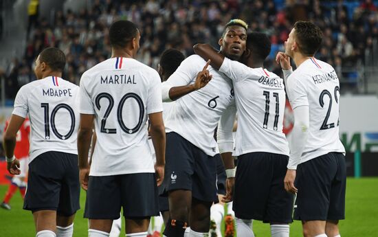 Football. Friendly match. Russia vs. France