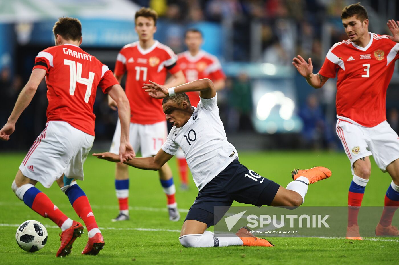 Football. Friendly match. Russia vs. France