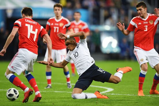 Football. Friendly match. Russia vs. France