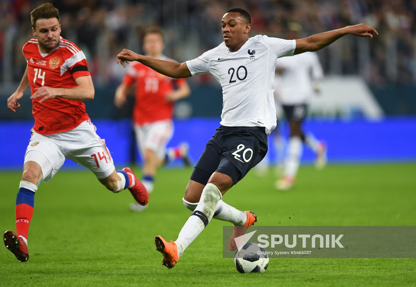 Football. Friendly match. Russia vs. France