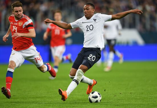 Football. Friendly match. Russia vs. France