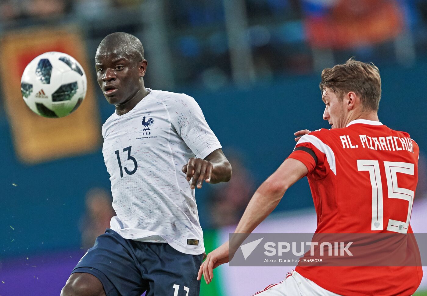 Football. Friendly match. Russia vs. France