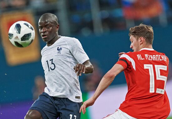 Football. Friendly match. Russia vs. France