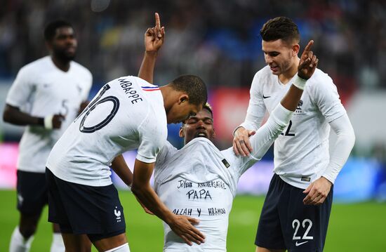 Football. Friendly match. Russia vs. France