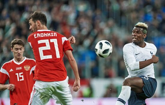 Football. Friendly match. Russia vs. France