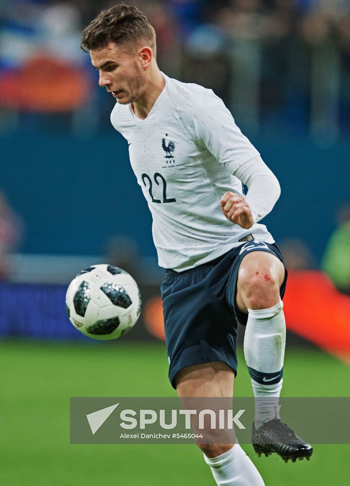 Football. Friendly match. Russia vs. France