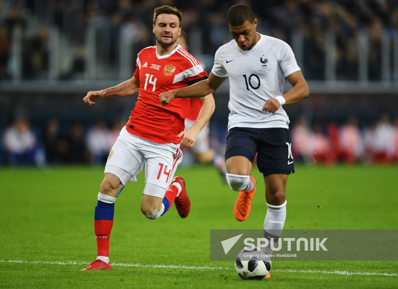 Football. Friendly match. Russia vs. France