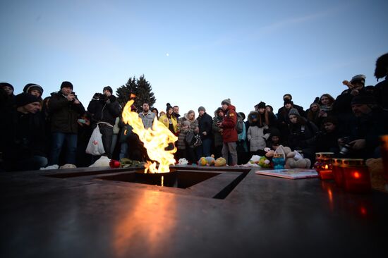 Events in memory of those killed in Zimnyaya Vishnya shopping mall fire