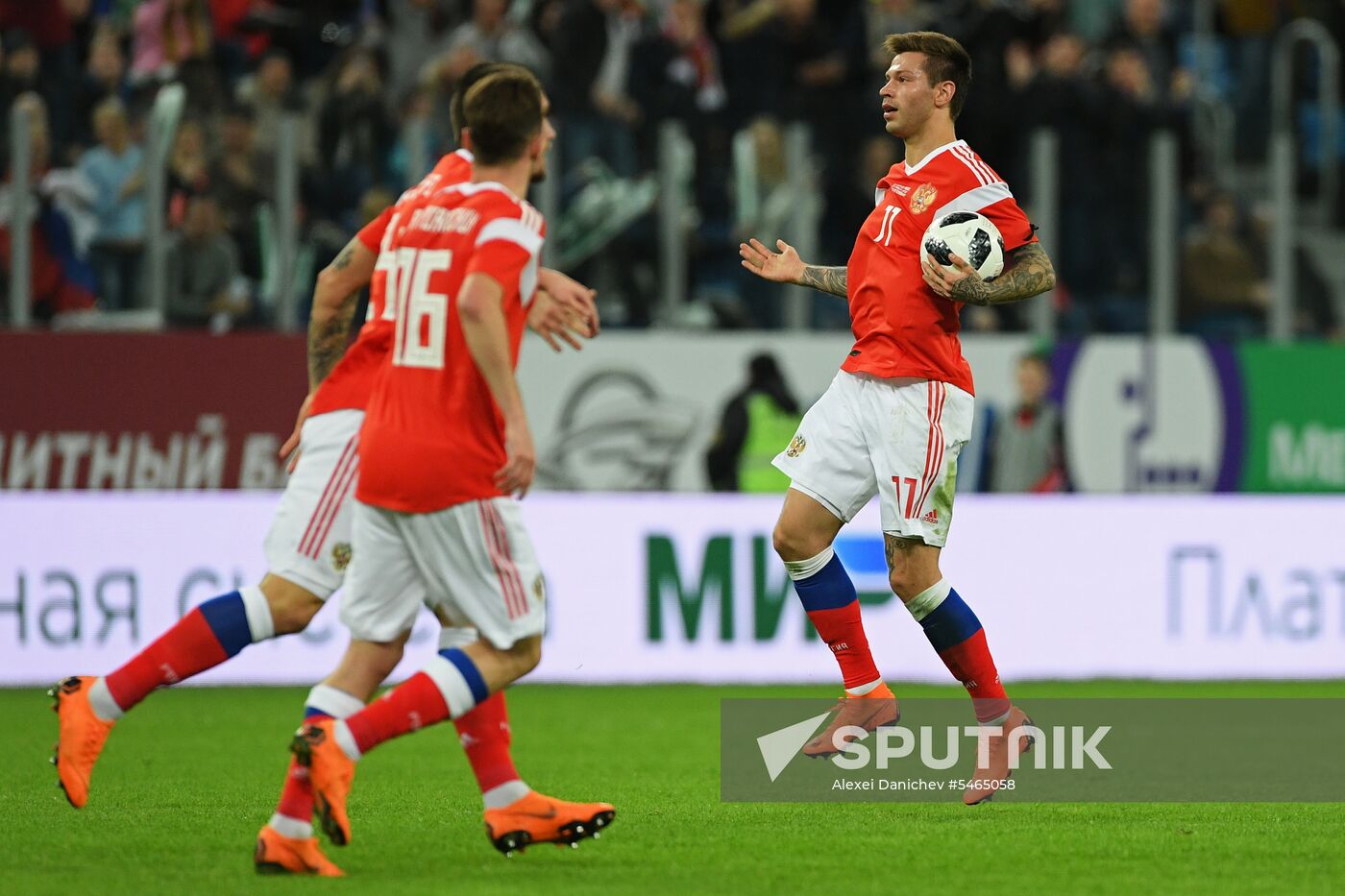 Football. Friendly match. Russia vs. France