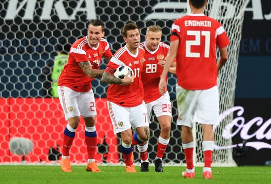 Football. Friendly match. Russia vs. France