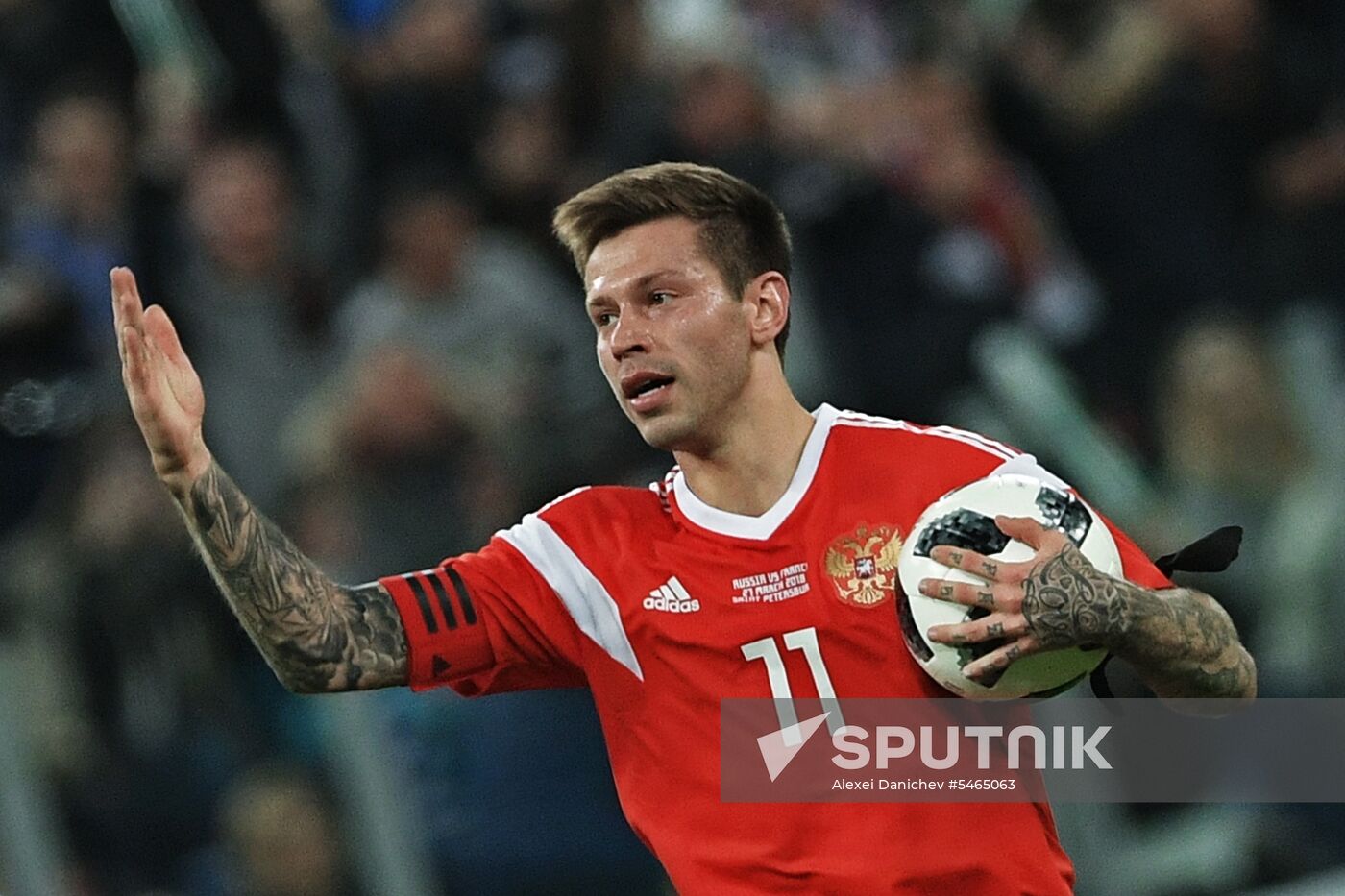 Football. Friendly match. Russia vs. France
