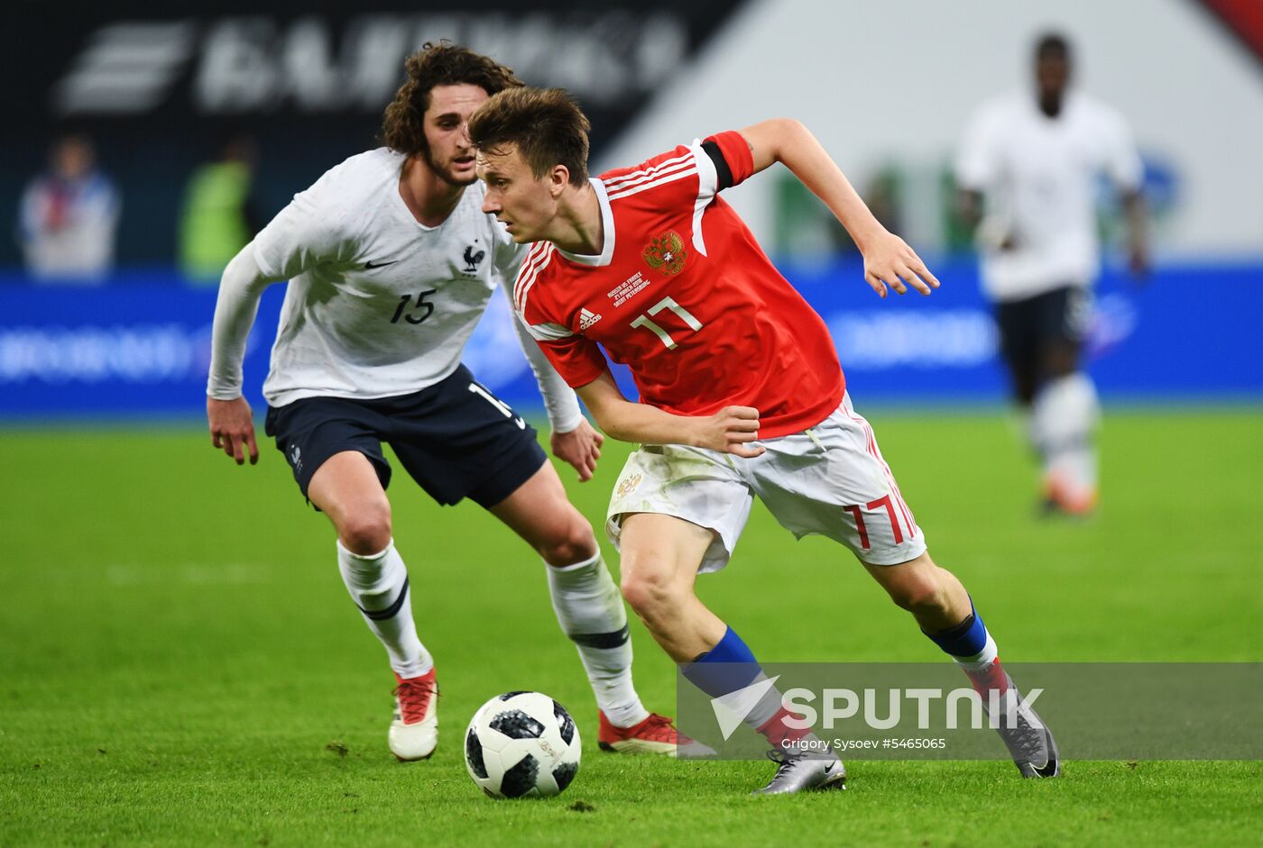 Football. Friendly match. Russia vs. France
