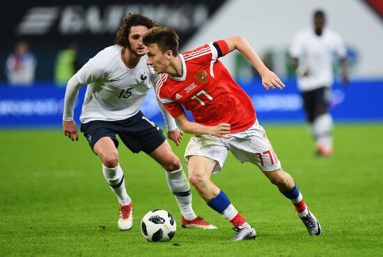 Football. Friendly match. Russia vs. France