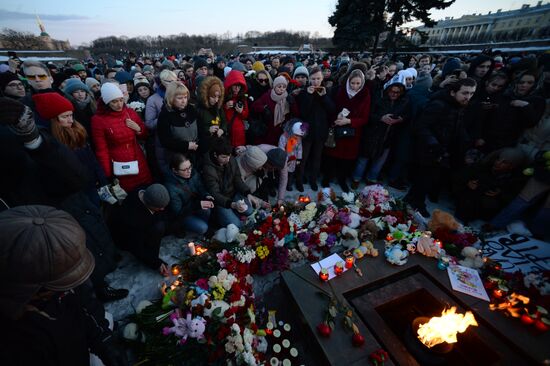 Events in memory of those killed in Zimnyaya Vishnya shopping mall fire
