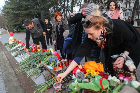 Events in memory of those killed in Zimnyaya Vishnya shopping mall fire