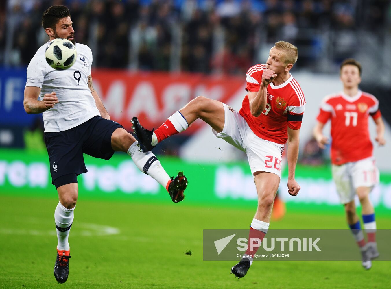 Football. Friendly match. Russia vs. France