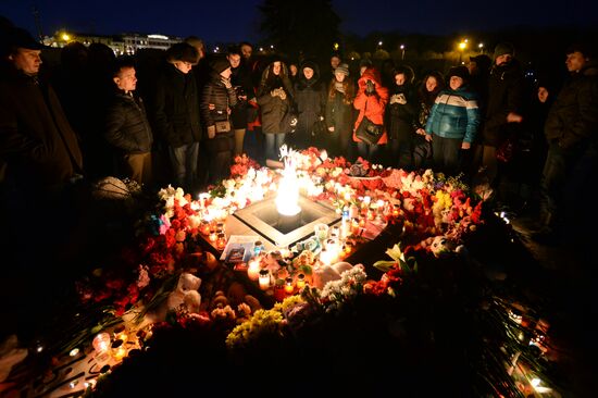 Events in memory of those killed in Zimnyaya Vishnya shopping mall fire
