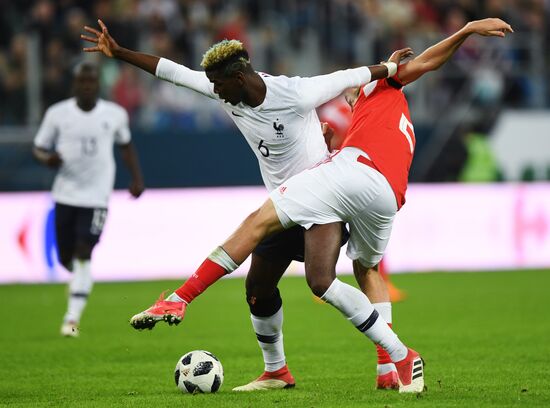 Football. Friendly match. Russia vs. France