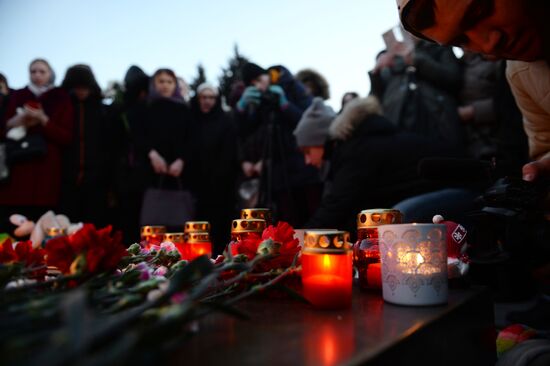 Events in memory of those killed in Zimnyaya Vishnya shopping mall fire