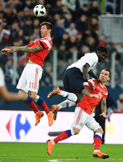 Football. Friendly match. Russia vs. France