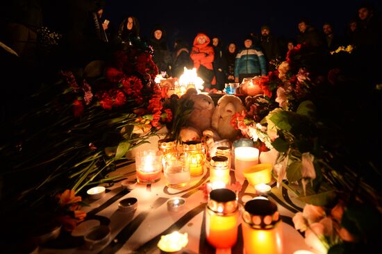 Events in memory of those killed in Zimnyaya Vishnya shopping mall fire
